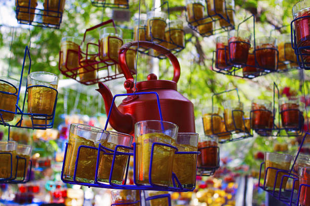 Kala Ghoda Art Festival,Kettle and tea glasses.