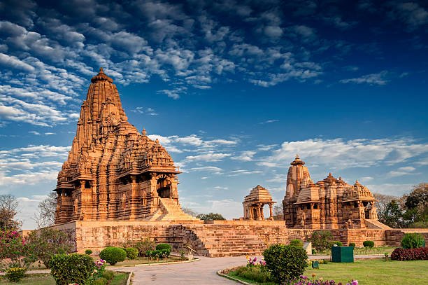 Beautiful image of Kandariya Mahadeva temple, Khajuraho, Madhyapradesh, India.