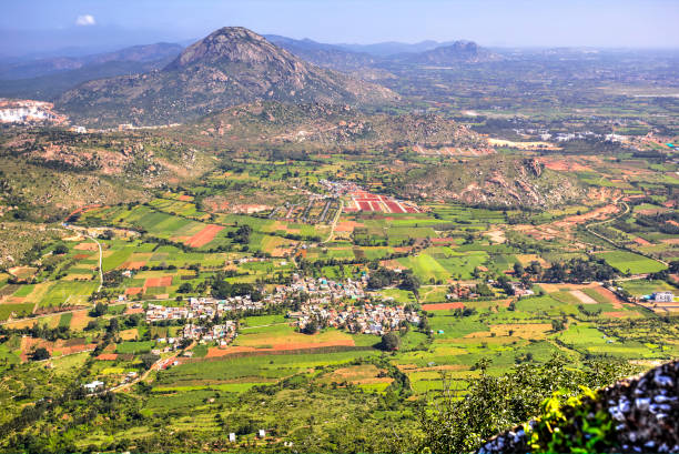 The view from the top of Nandi Hills, near Bangalore, Karnataka, India.